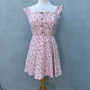 USED - floral pastel pink dress